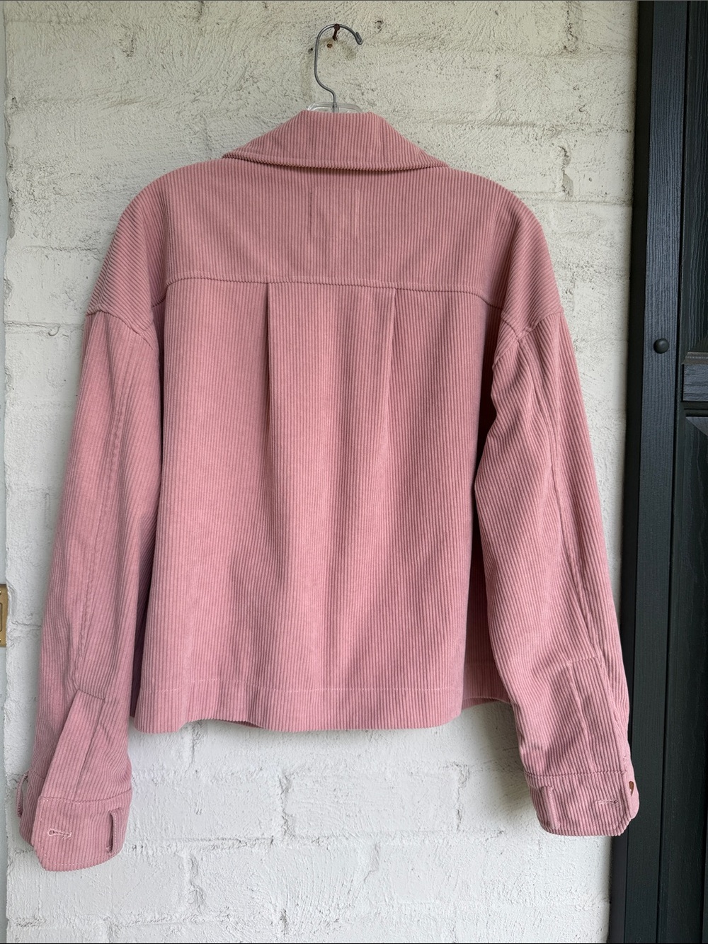Avec Les Filles Cropped Corduroy Shacket Dusty Rose Pink Size Medium - Picture 8 of 13